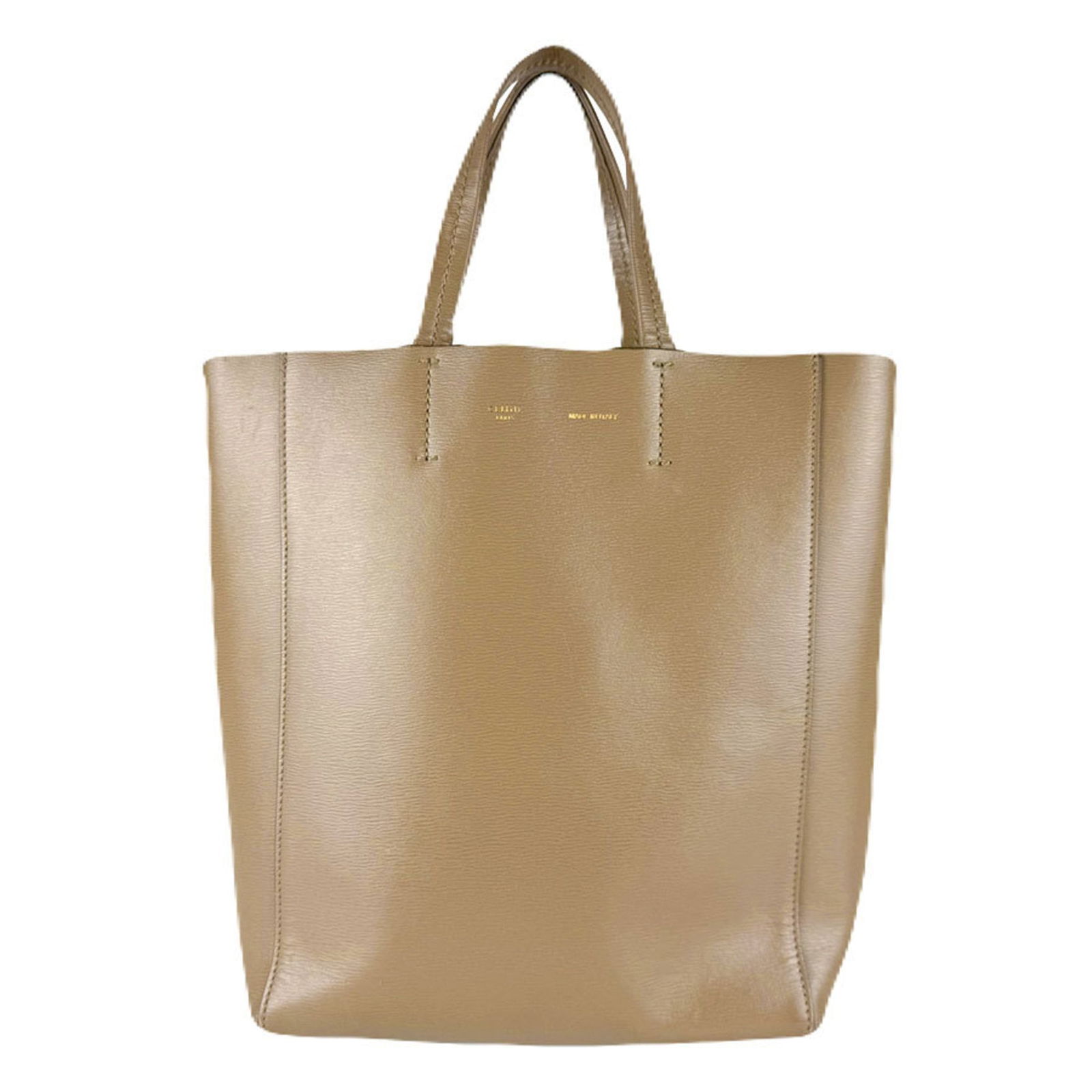 Celine Leather Shoulder Bag: Celine Leather Shoulder Bag A timeless and understated khaki brown leather shoulder bag from Celine, perfect for adding a touch of sophistication to any outfit. With its classic design and