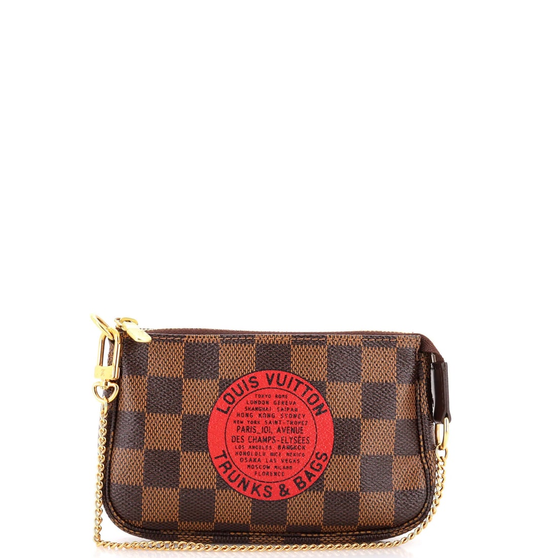 Mini Louis Vuitton Pochette Accessoires Limited Edition Damier: Mini Louis Vuitton Pochette Accessoires Limited Edition Damier This exquisite Mini Louis Vuitton Pochette Accessoires Limited Edition Damier is a true fashion icon, boasting the iconic Damier pattern
