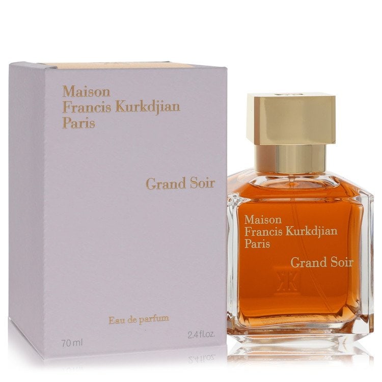 Maison Francis Kurkdjian Grand Soir Eau de Parfum Spray: Maison Francis Kurkdjian Grand Soir Eau de Parfum Spray Experience the sophistication of Maison Francis Kurkdjian's Grand Soir, a rich and alluring eau de parfum that combines warm spices, velvety