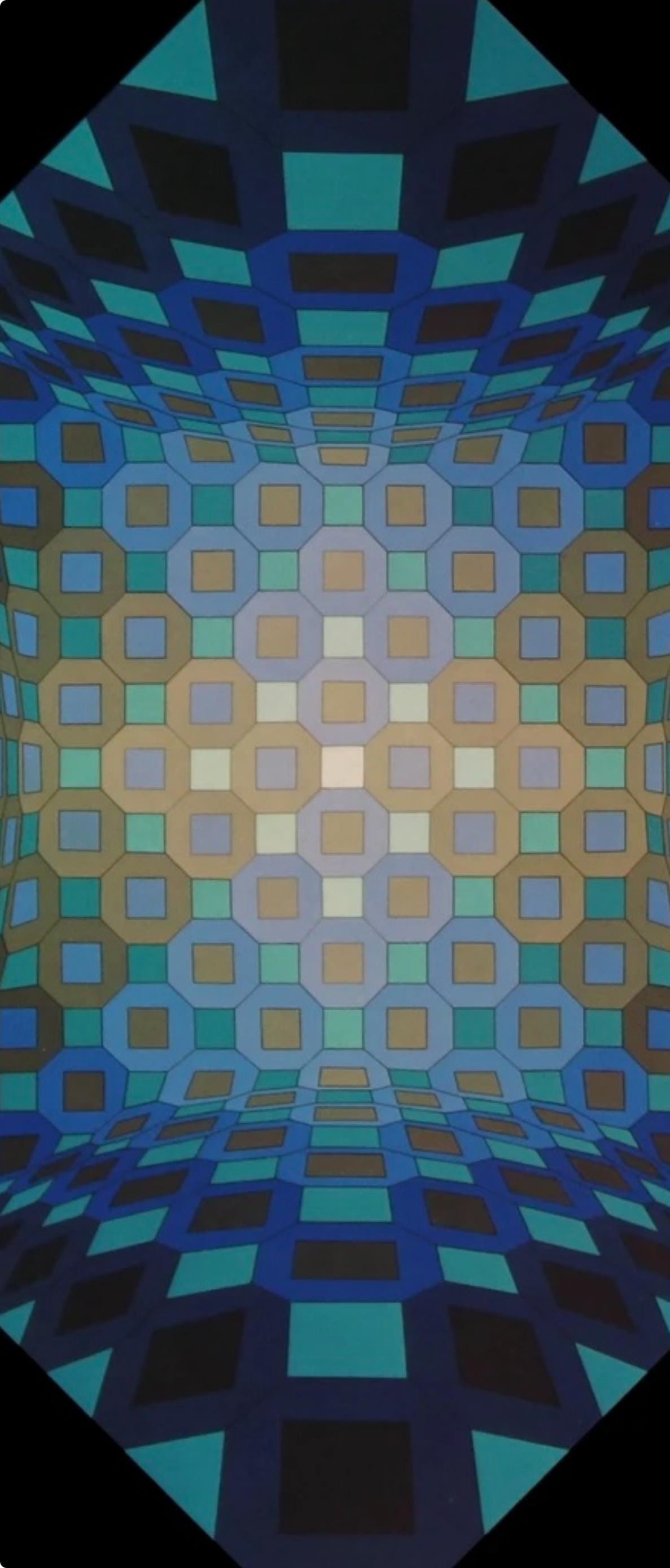 Hliogravure - Victor Vasarely - Composition - Octogone - 2