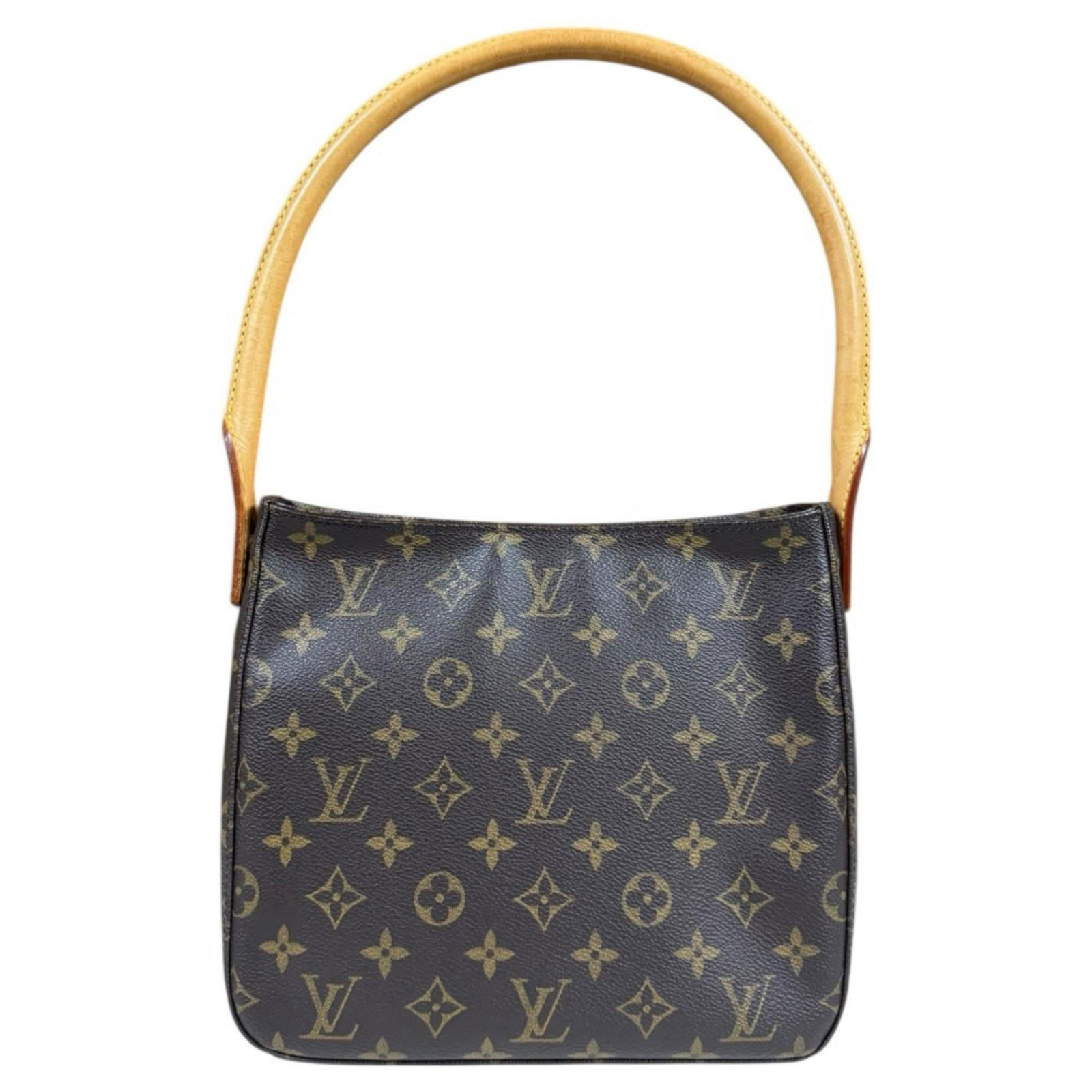 Louis Vuitton Monogram Shoulder Bag: Louis Vuitton Monogram Shoulder Bag A timeless classic, this Louis Vuitton Monogram Shoulder Bag exudes elegance and sophistication with its iconic brown and monogram pattern. With its spacious