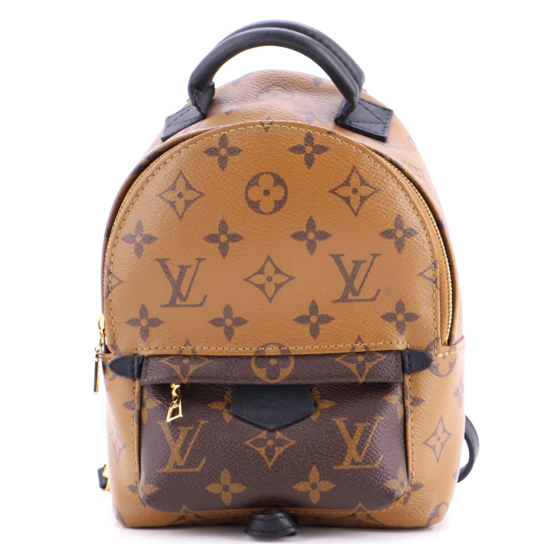 Louis Vuitton Palm Springs Mini Backpack in Reverse Monogram Canvas: Louis Vuitton Palm Springs Mini Backpack in Reverse Monogram Canvas Experience the timeless elegance of Louis Vuitton with this stunning Palm Springs Mini Backpack in Reverse Monogram Canvas. Crafted