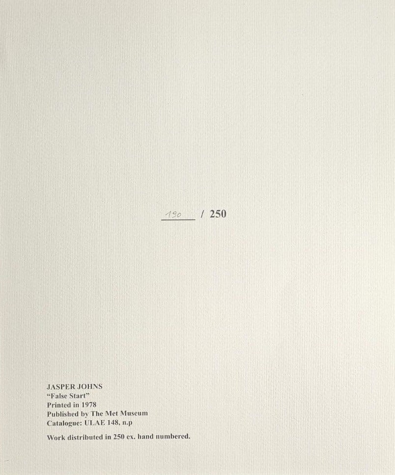 Jasper Johns Lithograph #Museum Numbered Op - 8