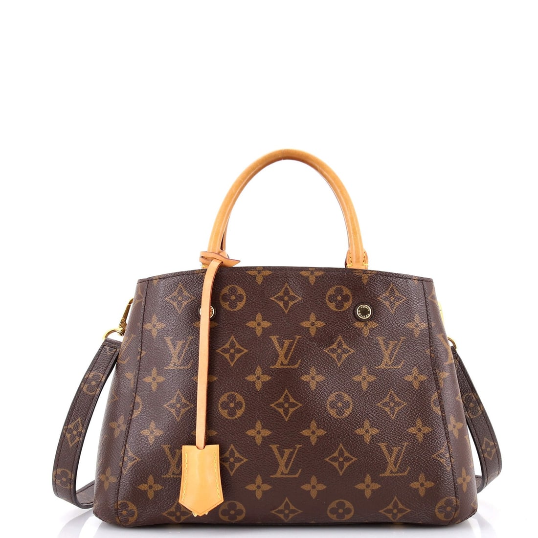 Louis Vuitton Montaigne Handbag - Monogram Canvas BB: Louis Vuitton Montaigne Handbag - Monogram Canvas BB The iconic Louis Vuitton Montaigne Handbag is a timeless classic, boasting the signature monogram canvas BB pattern and sleek top handle design.