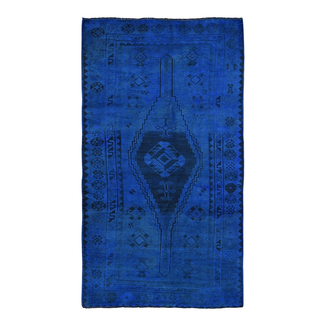 Rug 5'x10' Gallery Size Farsian Sheeraz Worn Down Hand Knotted Oriental: Rug 5'x10' Gallery Size Farsian Sheeraz Worn Down Hand Knotted Oriental Experience the timeless beauty of a vintage Turkish rug, hand-knotted with worn wool and woven in a traditional Farsian Sheeraz