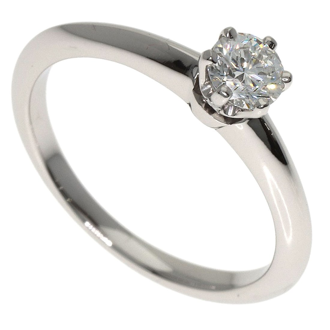 Tiffany & Co. Solitaire 1P Diamond Platinum Ring (PT950): Tiffany & Co. Solitaire 1P Diamond Platinum Ring (PT950) Experience timeless elegance with the iconic Tiffany & Co. Solitaire 1P Diamond Platinum Ring, featuring a stunning D color diamond weighing 0.