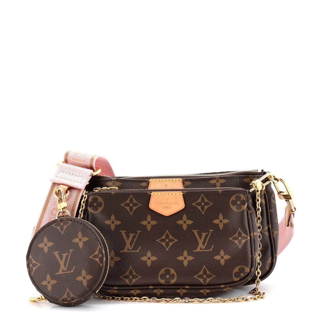 Canvas Louis Vuitton Multi Pochette Accessoires Monogram: Canvas Louis Vuitton Multi Pochette Accessoires Monogram A rare and stylish find, this Louis Vuitton Multi Pochette Accessoires Monogram canvas bag boasts the iconic brand's signature multi-colored