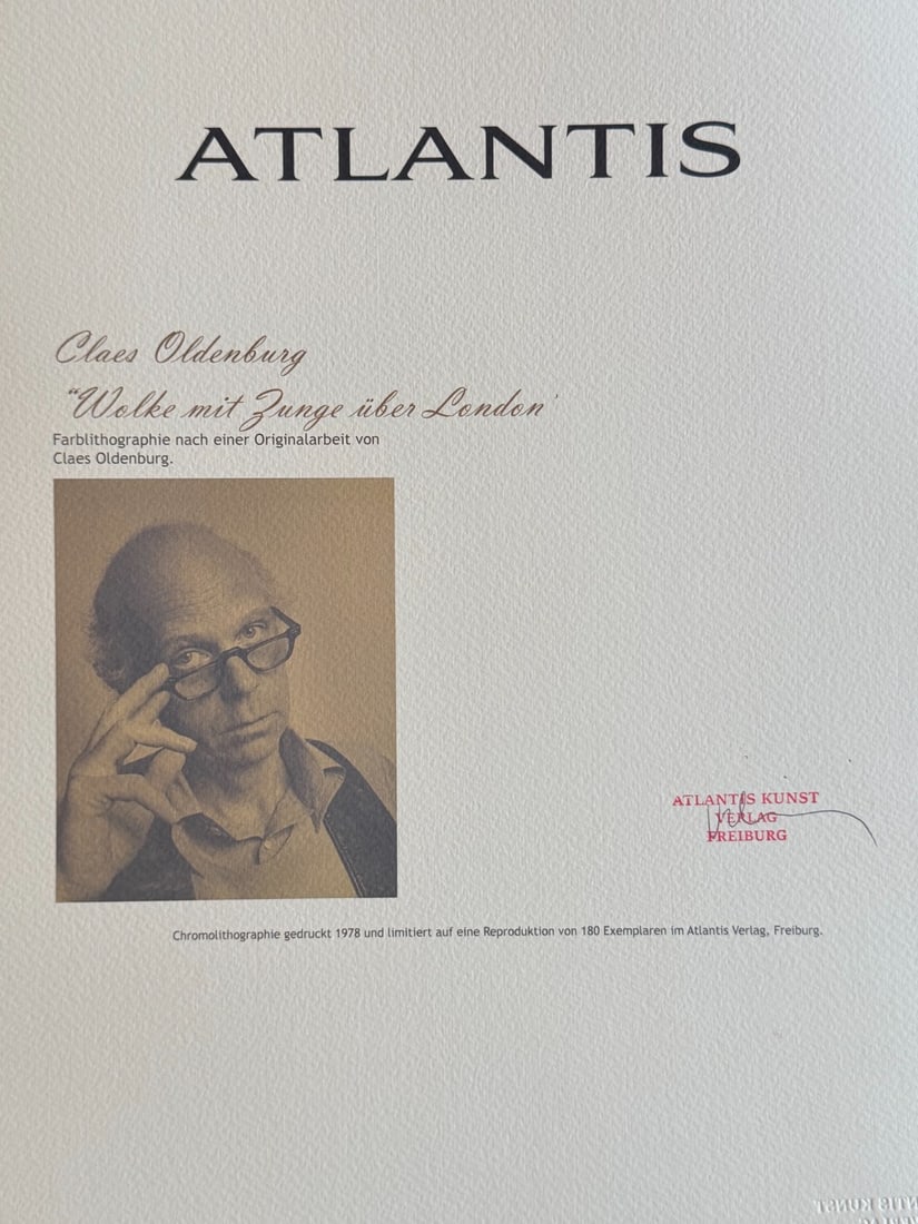 Claes Oldenburg Lithograph With Numbered - 10