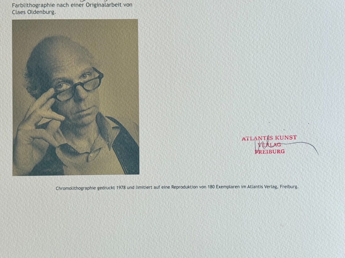 Claes Oldenburg Lithograph With Numbered - 12