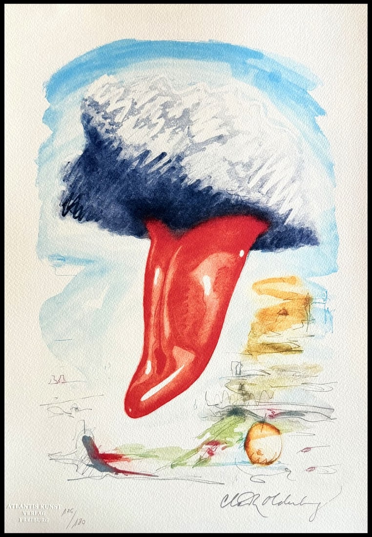 Claes Oldenburg Lithograph With Numbered