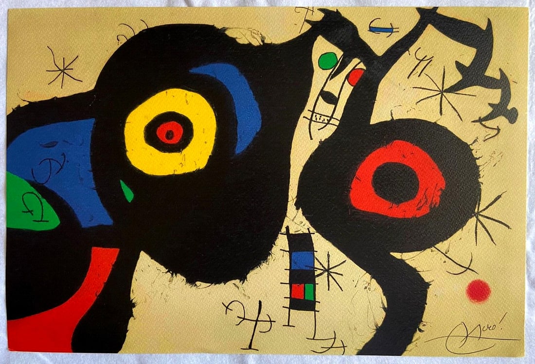 Joan Mir Lithograph Maeght - Op Numbered Limited 1978: Joan Mir Lithograph Maeght - Op Numbered Limited 1978 A rare opportunity to own a limited edition lithograph by Joan Mir?, one of the 20th century's most iconic artists. Printed in 1978 by the