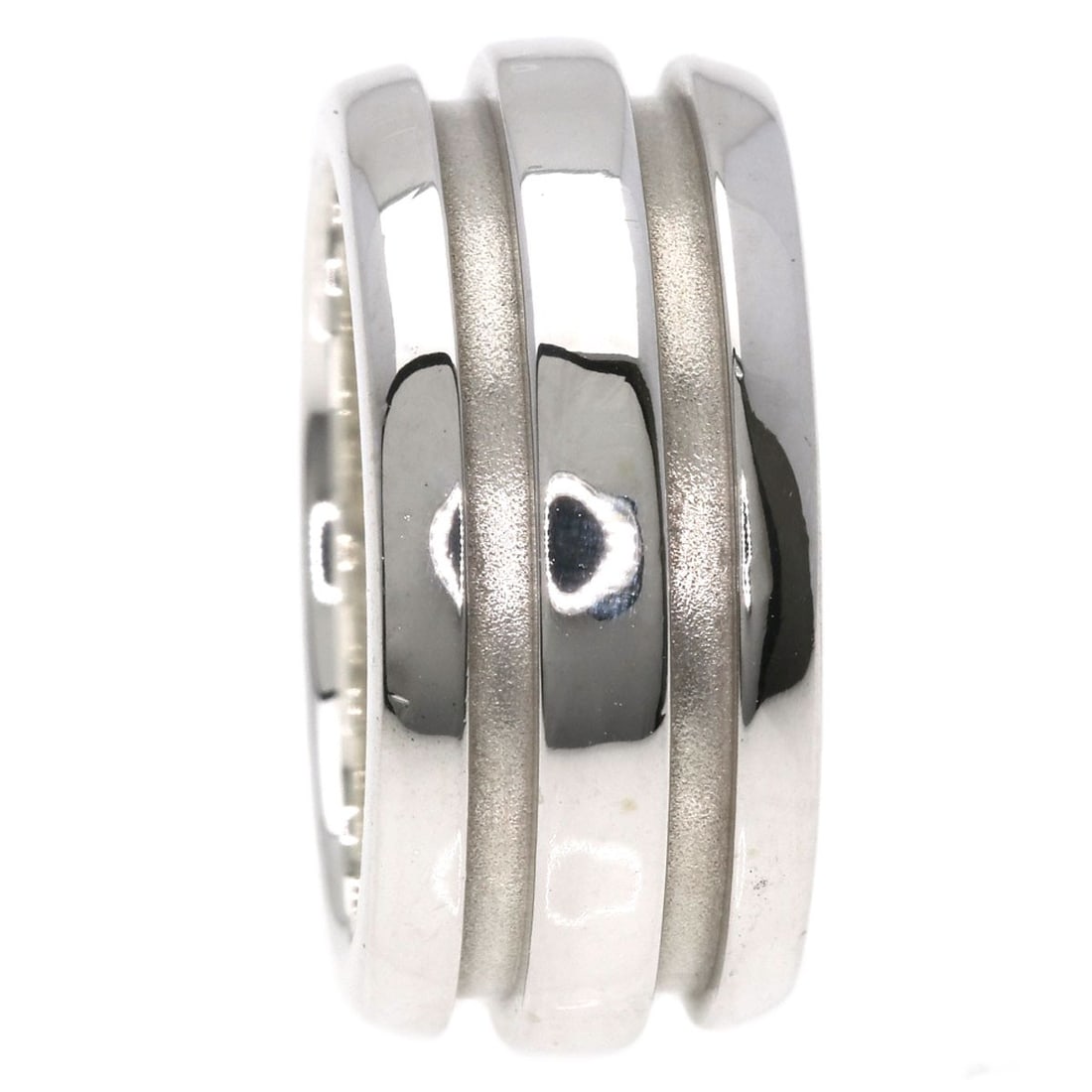 Silver TIFFANY&Co. Grooved Ring - 3