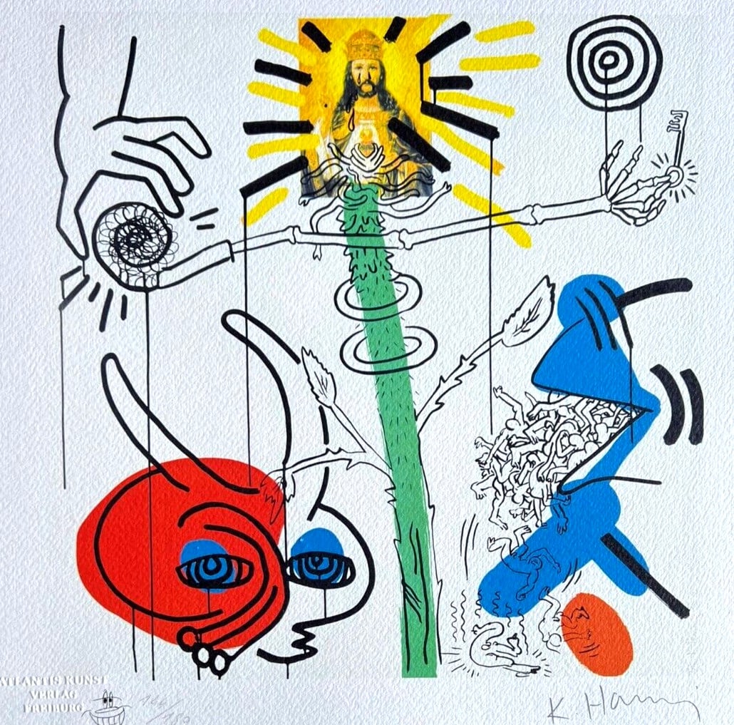 180ex Keith Haring Lithograph Numbered Op - 2