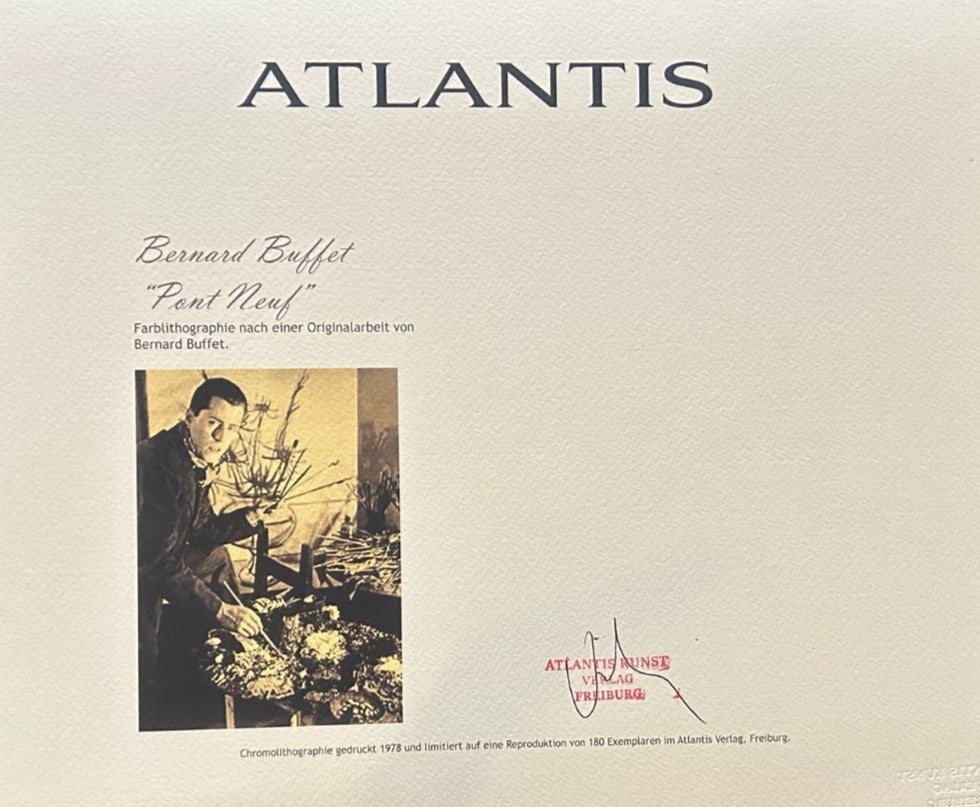 And Bernard Buffet Lithograph Op With Numbered - 7