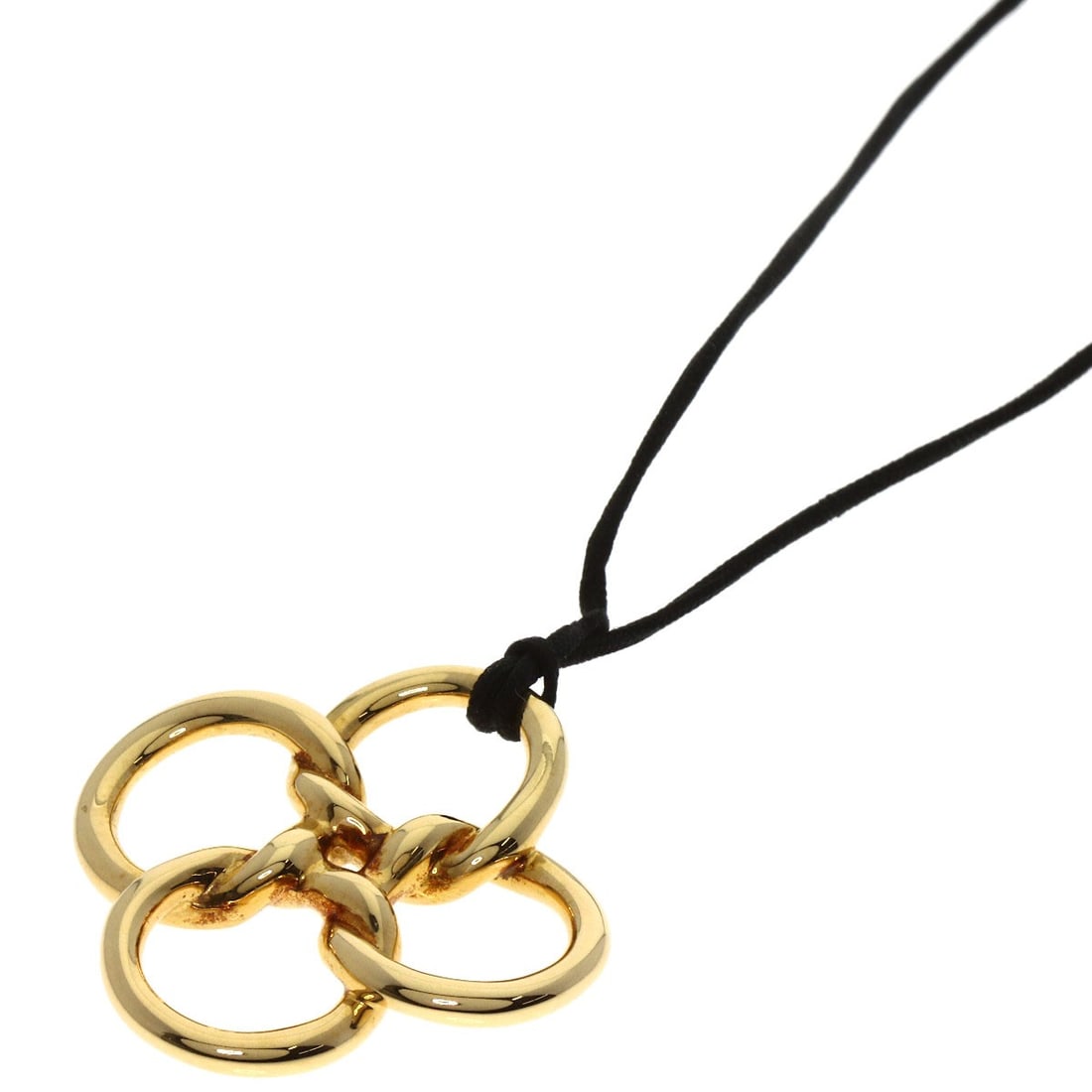 Gold TIFFANY&Co. Quadro Folio Clover Necklace K18 Yellow (1 of 7)