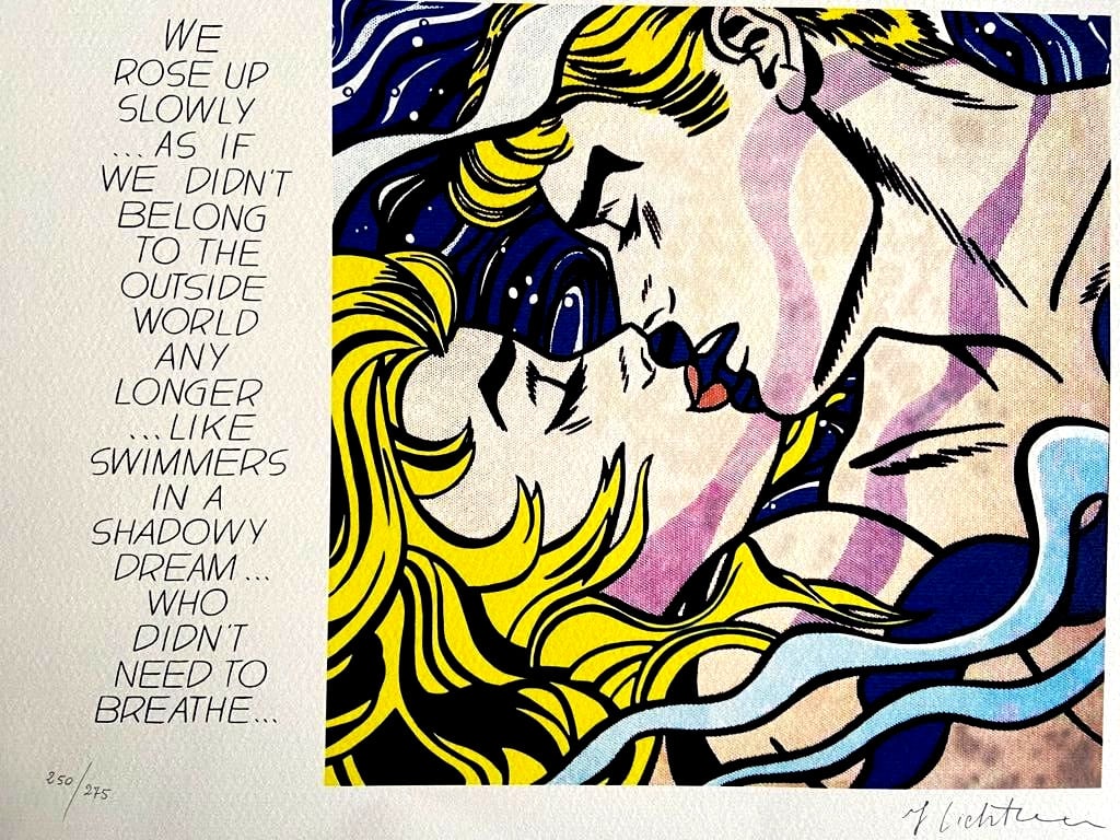 + Roy Lichtenstein Lithograph Op Numbered: + Roy Lichtenstein Lithograph Op Numbered Own a piece of pop art history with this stunning lithograph by Roy Lichtenstein, featuring his signature bold lines and playful use of text and