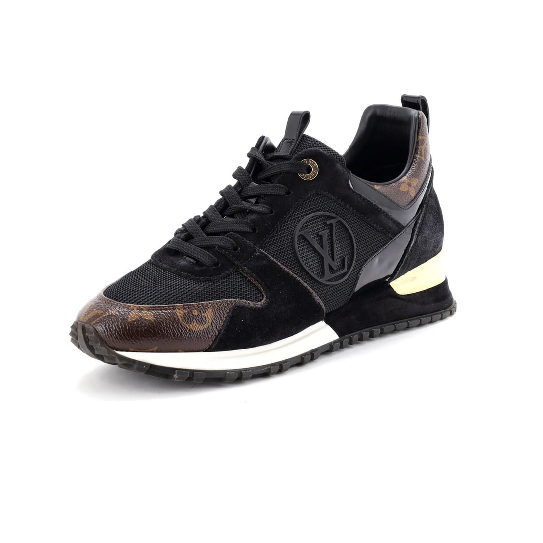 Louis Vuitton Women's Run Away Sneakers - Mesh Monogram Canvas & Suede: Louis Vuitton Women's Run Away Sneakers - Mesh Monogram Canvas & Suede Elevate your shoe game with the iconic Louis Vuitton Women's Run Away Sneakers, boasting a sleek mesh and monogram canvas design