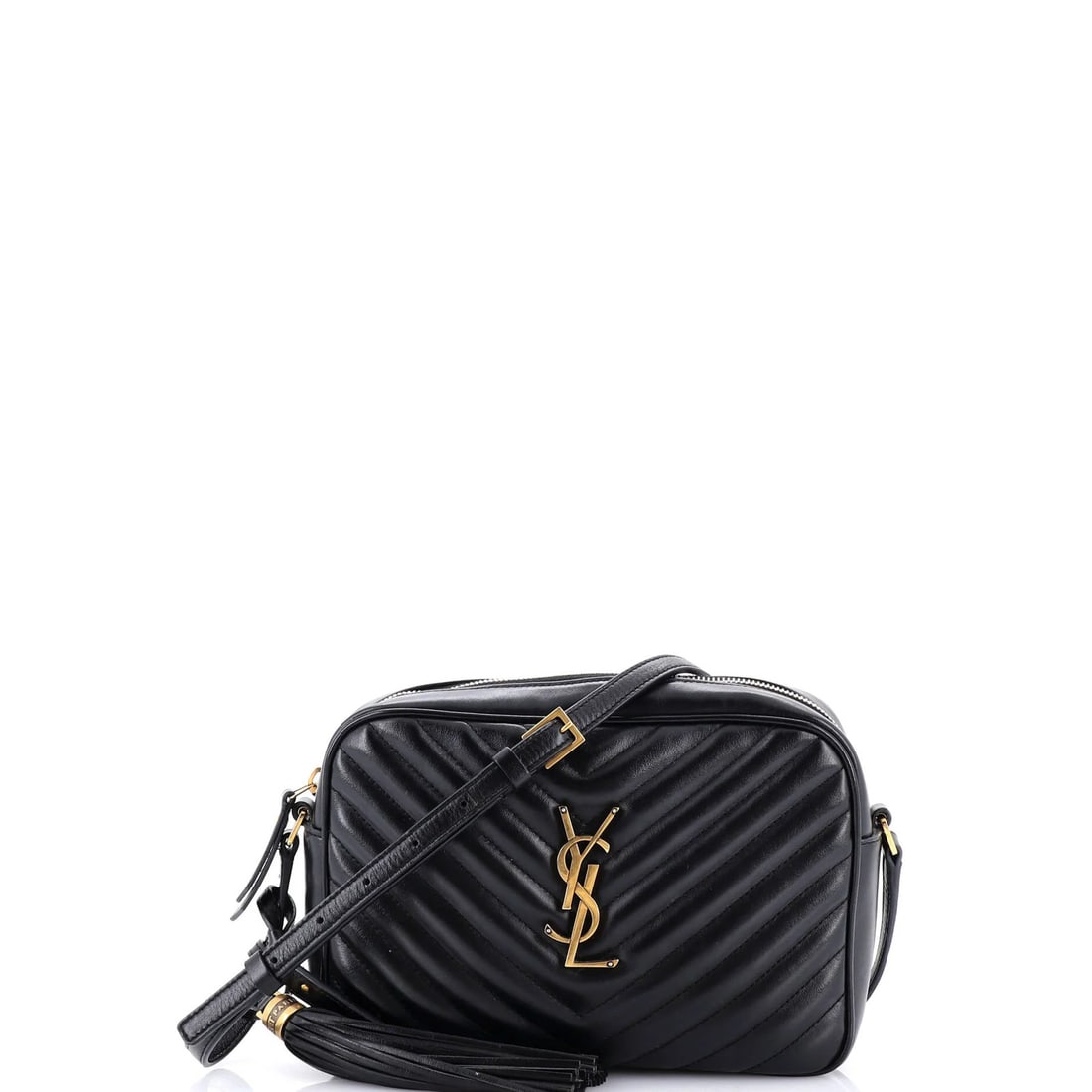 Saint Laurent Small Matelasse Chevron Leather Camera Bag (1 of 8)