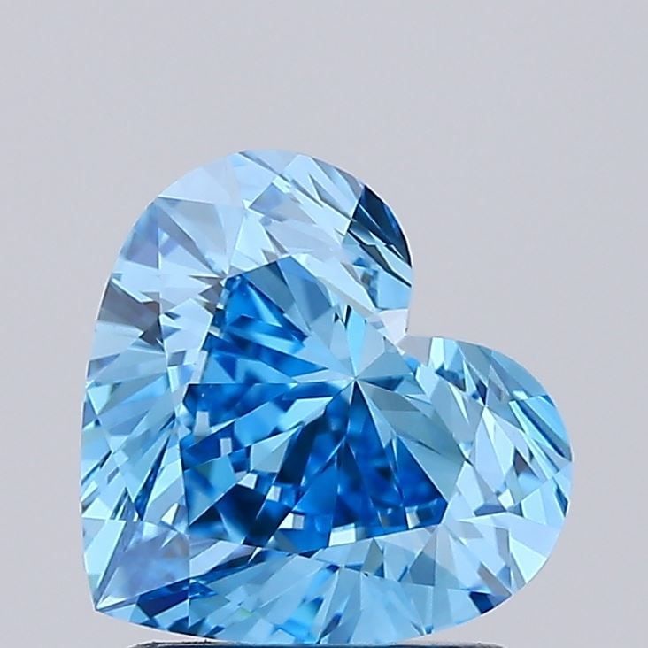 Loose Lab Diamond - IGI Heart 1.52ct Fancy Vivid Blue VVS2: Loose Lab Diamond - IGI Heart 1.52ct Fancy Vivid Blue VVS2 Experience the rare beauty of a Fancy Vivid Blue lab-grown diamond, certified by the International Gemological Institute (IGI) as VVS2 clarit