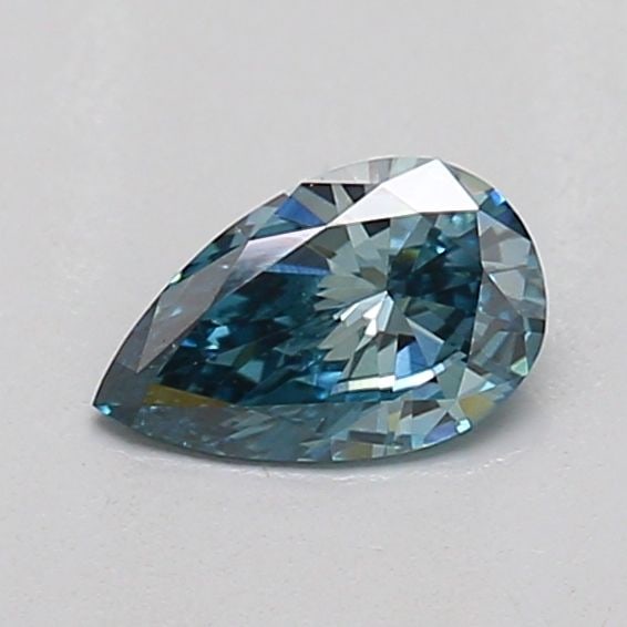 Loose Lab Diamond - IGI Pear 0.25ct Fancy Vivid Green Blue VVS2: Loose Lab Diamond - IGI Pear 0.25ct Fancy Vivid Green Blue VVS2 Experience the rare beauty of a lab-grown diamond, certified by the International Gemological Institute (IGI) as Fancy Vivid Green Blue,