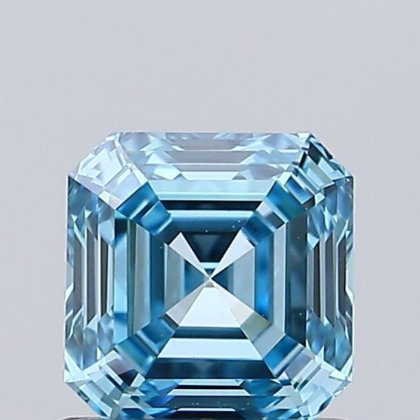 IGI Asscher 0.73ct Fancy Intense Blue VVS2 Loose Lab Diamond: IGI Asscher 0.73ct Fancy Intense Blue VVS2 Loose Lab Diamond Experience the rare beauty of a Fancy Intense Blue diamond, one of the most coveted colors in the world of gemstones. This stunning 0.73ct