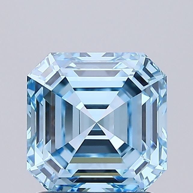 IGI Asscher 1.56ct Fancy Vivid Blue IF Loose Lab Diamond: IGI Asscher 1.56ct Fancy Vivid Blue IF Loose Lab Diamond Experience the breathtaking beauty of nature in a lab-grown diamond, certified by IGI as Fancy Vivid Blue IF, with exceptional clarity and cut