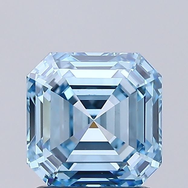 IGI Asscher 1.51ct Fancy Vivid Blue VVS2 Loose Lab Diamond: IGI Asscher 1.51ct Fancy Vivid Blue VVS2 Loose Lab Diamond Experience the breathtaking beauty of a Fancy Vivid Blue diamond, one of the rarest and most coveted colors in nature. This stunning 1.51ct I