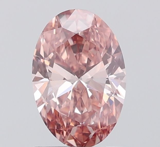IGI Oval 1.08ct Fancy Pinkish Brown VVS2 Loose Lab Diamond: IGI Oval 1.08ct Fancy Pinkish Brown VVS2 Loose Lab Diamond A rare and stunning lab-grown diamond, this 1.08ct Fancy Pinkish Brown VVS2 Loose Lab Diamond boasts exceptional clarity, symmetry, and polis