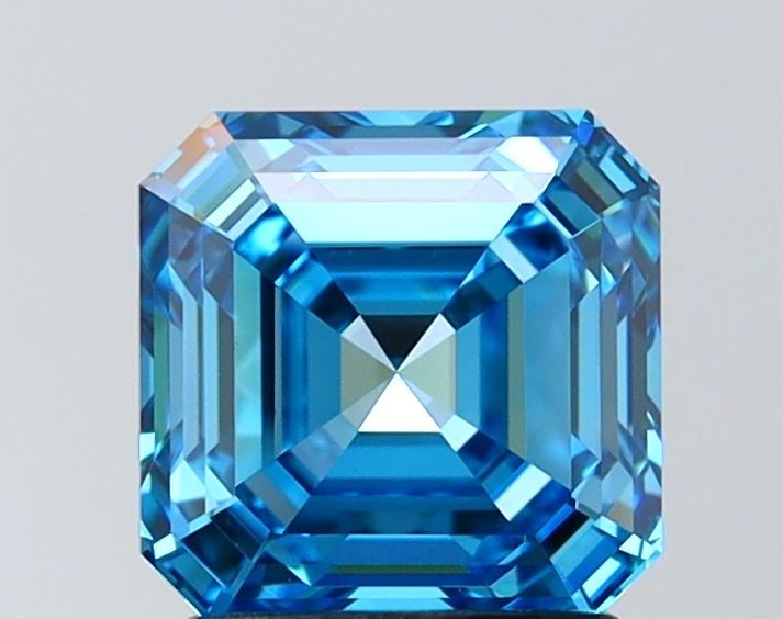 IGI Asscher 2.08ct Fancy Vivid Blue VVS1 Loose Lab Diamond: IGI Asscher 2.08ct Fancy Vivid Blue VVS1 Loose Lab Diamond A true gem for the connoisseur, this 2.08ct Fancy Vivid Blue VVS1 loose lab diamond boasts exceptional clarity and color, making it a standou