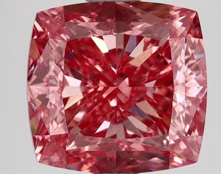 Vivid Pink VVS2 3.18ct Loose Lab Diamond Cushion Modified IGI: Vivid Pink VVS2 3.18ct Loose Lab Diamond Cushion Modified IGI Experience the unparalleled beauty of a lab-grown diamond, certified by IGI as a Fancy Vivid Pink VVS2, with exceptional cut, color, and
