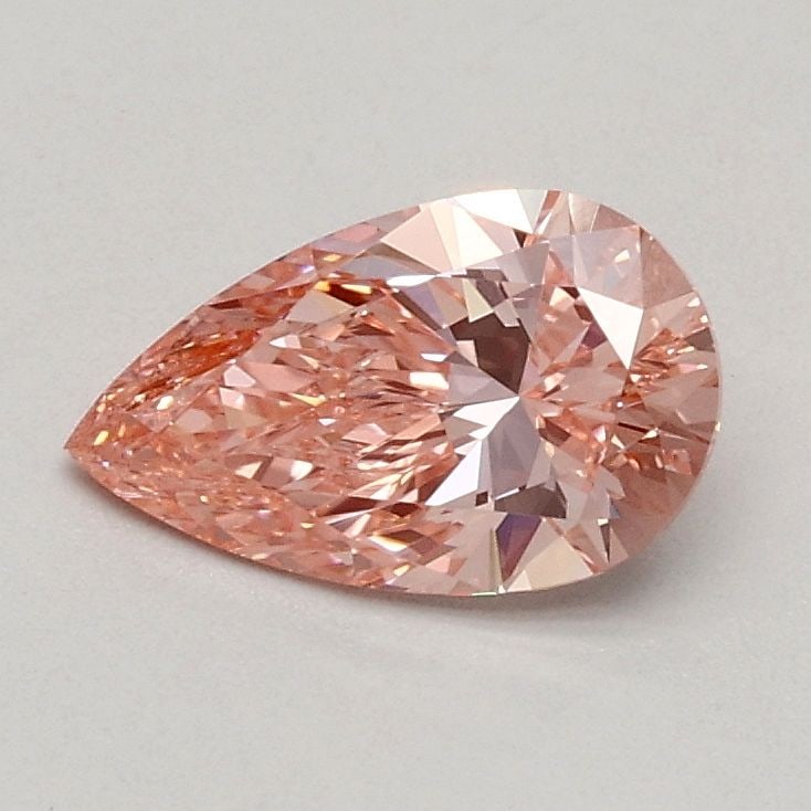 Loose Lab Diamond - IGI Pear 0.52ct Fancy Vivid Pink VVS2: Loose Lab Diamond - IGI Pear 0.52ct Fancy Vivid Pink VVS2 A stunning Fancy Vivid Pink lab diamond, certified by the International Gemological Institute (IGI), boasts exceptional clarity and polish wit