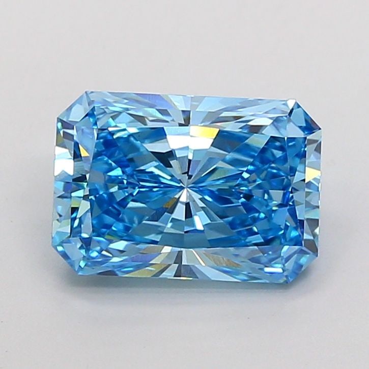 IGI Radiant 3.57ct Fancy Vivid Blue VVS2 Loose Lab Diamond: IGI Radiant 3.57ct Fancy Vivid Blue VVS2 Loose Lab Diamond Experience the unparalleled beauty of a lab-grown Fancy Vivid Blue diamond, boasting an exceptional 3.57ct cut and flawless VVS2 clarity. Thi