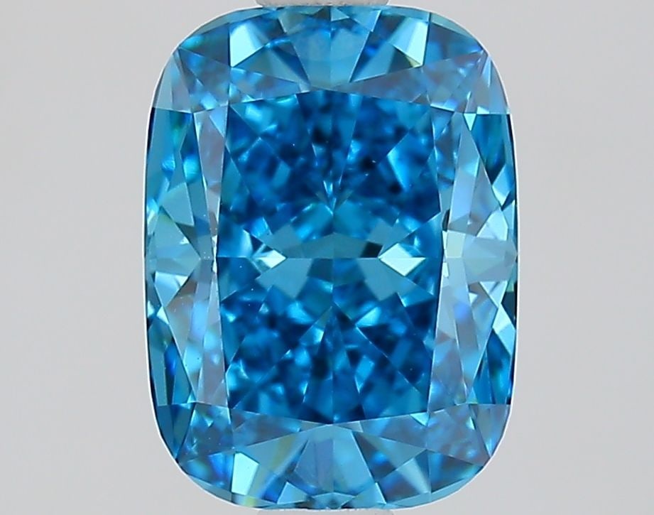 Loose Lab Diamond - IGI Cushion Modified 1.52ct Fancy Vivid Blue VVS2: Loose Lab Diamond - IGI Cushion Modified 1.52ct Fancy Vivid Blue VVS2 Experience the breathtaking beauty of a lab-grown Fancy Vivid Blue diamond, boasting an exceptional 1.52ct cut with EX symmetry an