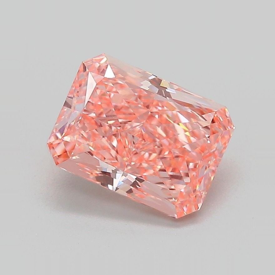 IGI Radiant 2.35ct Fancy Vivid Pink VVS2 Loose Lab Diamond: IGI Radiant 2.35ct Fancy Vivid Pink VVS2 Loose Lab Diamond Experience the breathtaking beauty of a lab-grown Fancy Vivid Pink diamond, certified by IGI as VVS2 in clarity and EX in polish and symmetry