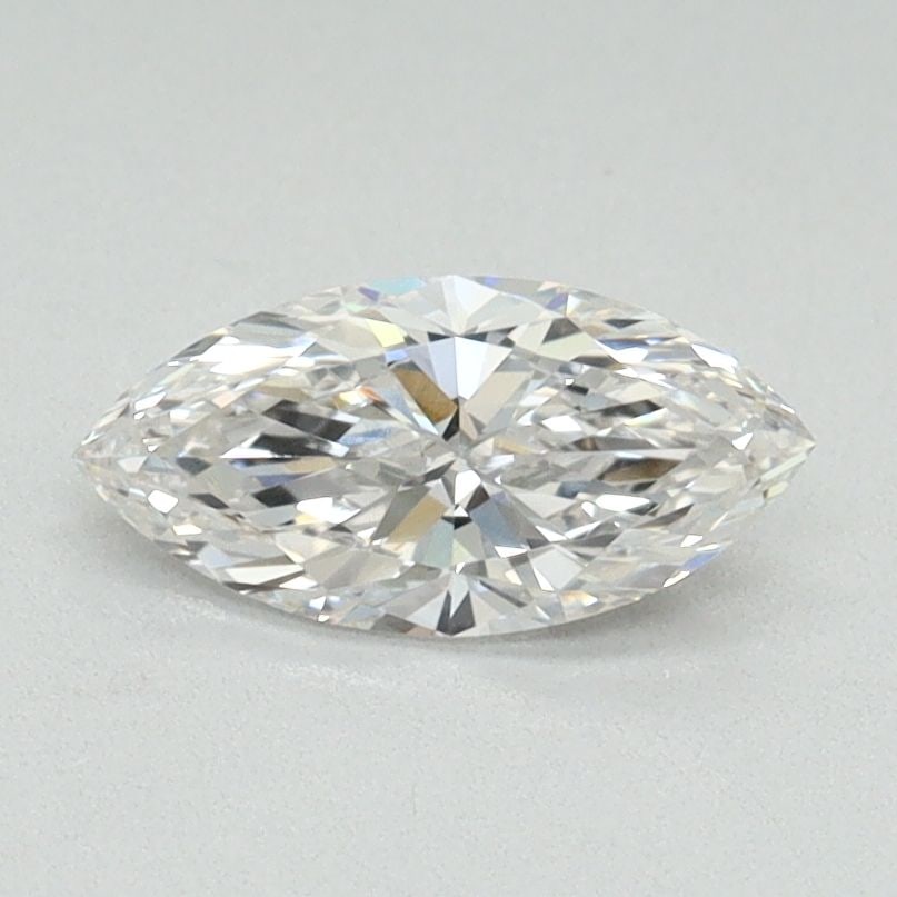 Marquise diamond, 0.6ct, E VVS2, loose lab: Marquise diamond, 0.6ct, E VVS2, loose lab A stunning marquise-cut diamond, certified VVS2 in clarity and boasting an exceptional EX polish and symmetry, shines with a vibrant E color. Grown in a lab