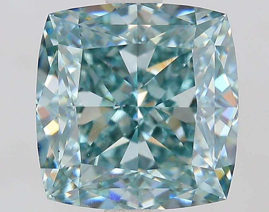 IGI Cushion Modified 3.1ct Fancy Green VVS2 Loose Lab Diamond: IGI Cushion Modified 3.1ct Fancy Green VVS2 Loose Lab Diamond Experience the unique beauty of a Fancy Green lab-grown diamond, certified by IGI and boasting exceptional clarity (VVS2) and polish