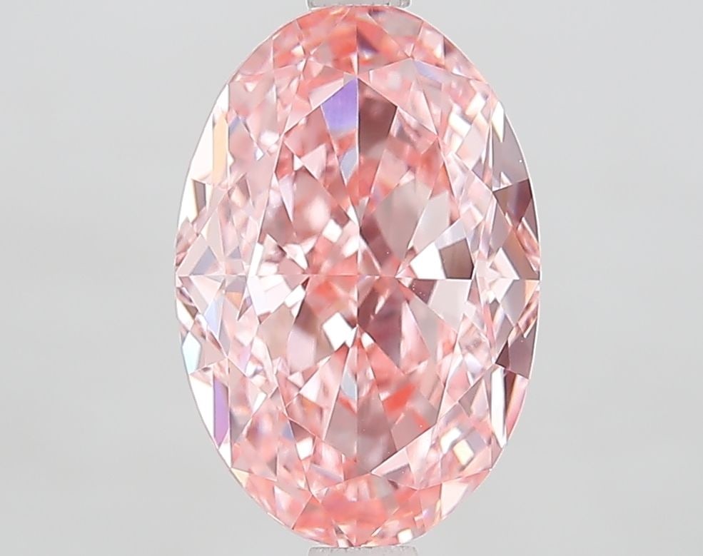 IGI Oval 3.6ct Fancy Vivid Pink VVS2 Loose Lab Diamond: IGI Oval 3.6ct Fancy Vivid Pink VVS2 Loose Lab Diamond Experience the breathtaking beauty of a lab-grown Fancy Vivid Pink diamond, certified by the International Gemological Institute (IGI) as VVS2 in