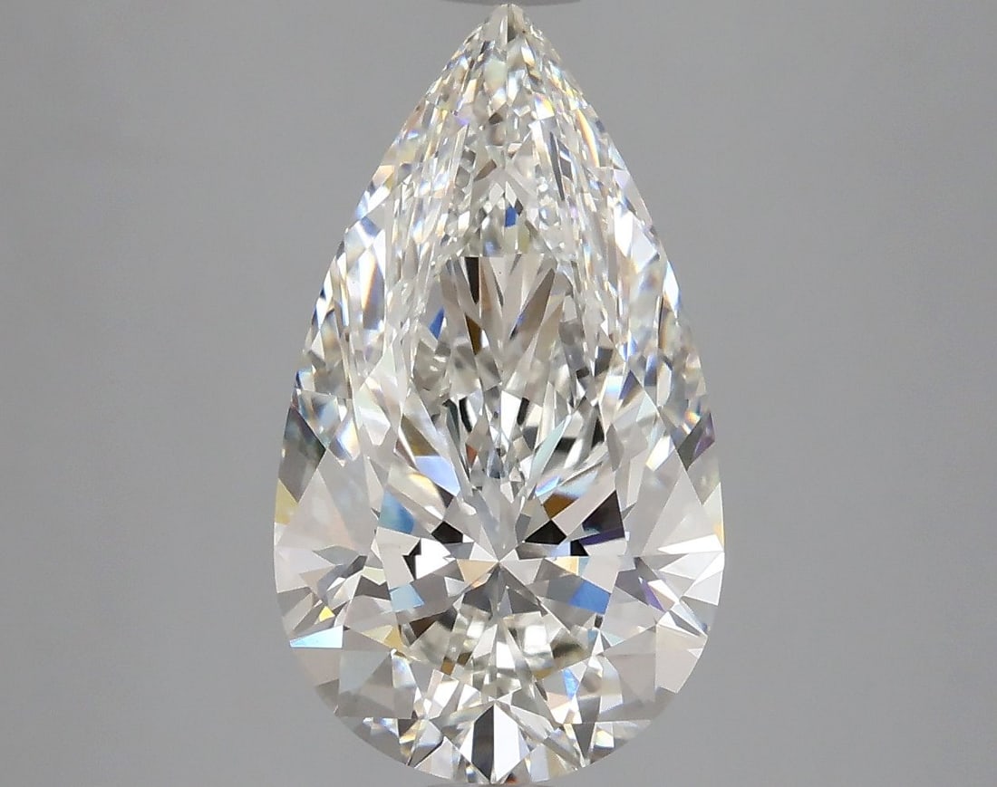 Loose Lab Diamond - IGI Pear 4.06ct G VVS2: Loose Lab Diamond - IGI Pear 4.06ct G VVS2 A stunning lab-grown diamond, certified by the International Gemological Institute (IGI), boasts exceptional clarity and color. This 4.06ct pear-shaped gemst