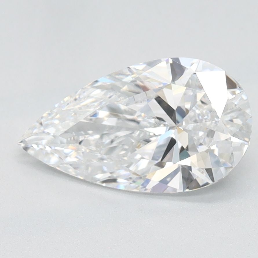 Loose Lab Diamond - IGI Pear 1.07ct D VVS1: Loose Lab Diamond - IGI Pear 1.07ct D VVS1 A rare and exceptional lab-grown diamond, this IGI-certified pear-cut gem boasts an impressive 1.07 carats of flawless VVS1 clarity, with a vibrant D color a
