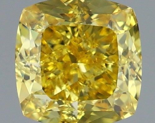 Loose Lab Diamond - IGI Cushion Modified 1.56ct Fancy Vivid Yellow IF: Loose Lab Diamond - IGI Cushion Modified 1.56ct Fancy Vivid Yellow IF Experience the brilliance of nature's own sunshine with this exquisite 1.56ct Fancy Vivid Yellow IF lab diamond, certified by the
