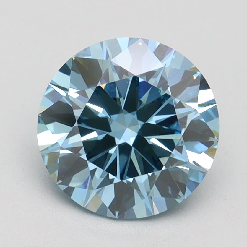 IGI Round 2.08ct Fancy Vivid Blue VVS2 Loose Lab Diamond: IGI Round 2.08ct Fancy Vivid Blue VVS2 Loose Lab Diamond Experience the breathtaking beauty of a truly one-of-a-kind diamond, certified by the International Gemological Institute (IGI) as a Fancy Vivi
