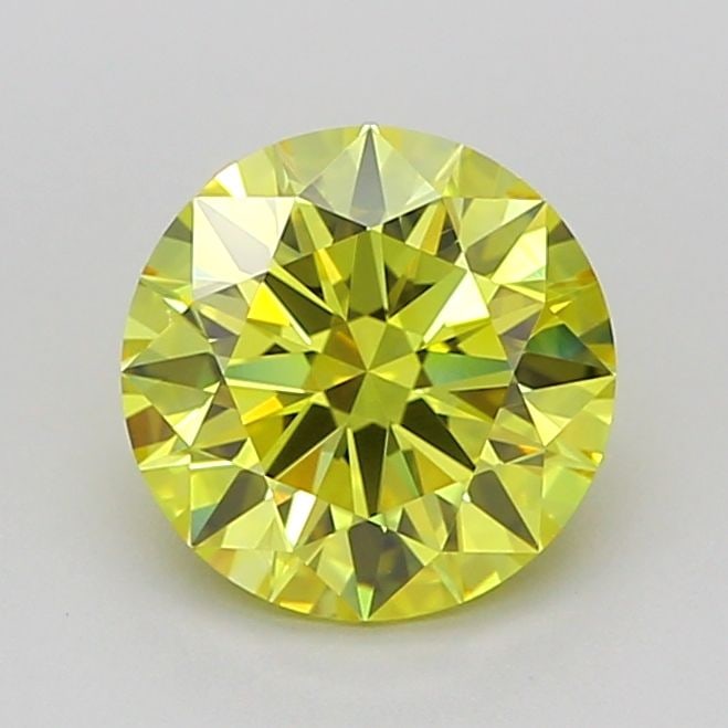 IGI Round 1.09ct Fancy Intense Yellow VVS2 Ideal Loose Lab Diamond: IGI Round 1.09ct Fancy Intense Yellow VVS2 Ideal Loose Lab Diamond Experience the vibrant beauty of a lab-grown diamond, certified by IGI as Fancy Intense Yellow with exceptional clarity and polish. T