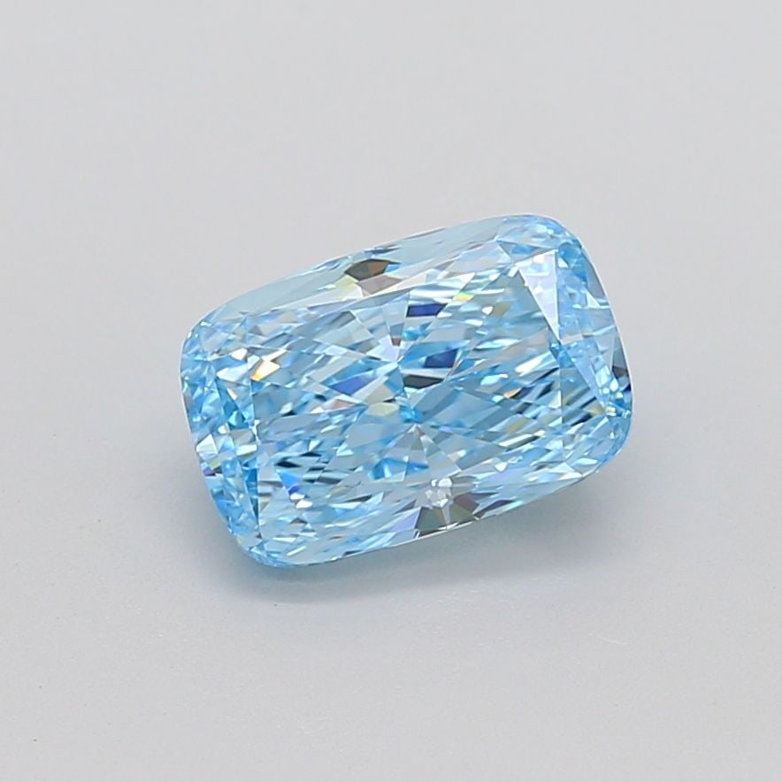 Loose Lab Diamond - IGI Cushion Modified 3.18ct Fancy Vivid Blue VVS2: Loose Lab Diamond - IGI Cushion Modified 3.18ct Fancy Vivid Blue VVS2 Experience the breathtaking beauty of a lab-grown Fancy Vivid Blue diamond, certified by IGI as VVS2 in clarity and EX in polish a