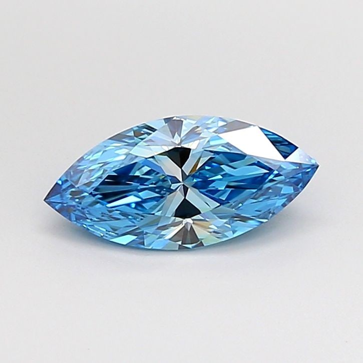 IGI Marquise 1.01ct Fancy Vivid Blue VVS2 Loose Lab Diamond: IGI Marquise 1.01ct Fancy Vivid Blue VVS2 Loose Lab Diamond Experience the rare beauty of a Fancy Vivid Blue diamond, one of the most elusive and coveted colors in the world of gemstones. This stunnin