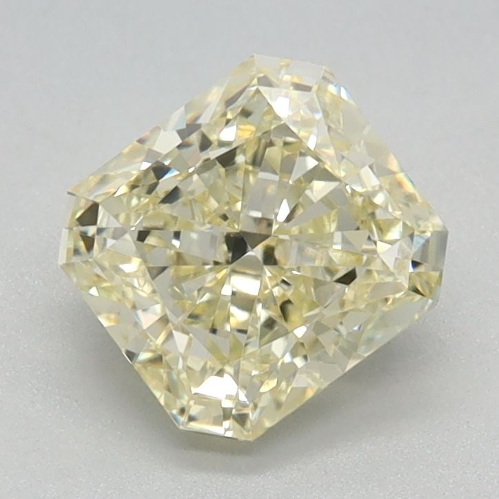 IGI Radiant 1.03ct Fancy Light Yellow VVS2 Loose Lab Diamond: IGI Radiant 1.03ct Fancy Light Yellow VVS2 Loose Lab Diamond Experience the beauty of nature in a lab-grown diamond, certified by IGI as a Fancy Light Yellow VVS2 gemstone. This exquisite 1.03ct stone