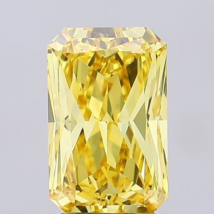 IGI Radiant 2.09ct Fancy Vivid Yellow VVS2 Loose Lab Diamond: IGI Radiant 2.09ct Fancy Vivid Yellow VVS2 Loose Lab Diamond Experience the brilliance of nature in this stunning 2.09ct Fancy Vivid Yellow VVS2 loose lab diamond, certified by IGI and boasting except