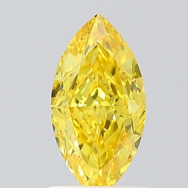 IGI Marquise 1.07ct Fancy Vivid Yellow VVS2 Loose Lab Diamond: IGI Marquise 1.07ct Fancy Vivid Yellow VVS2 Loose Lab Diamond Experience the vibrant beauty of nature with this stunning 1.07ct Fancy Vivid Yellow VVS2 loose lab diamond, certified by IGI and boasting