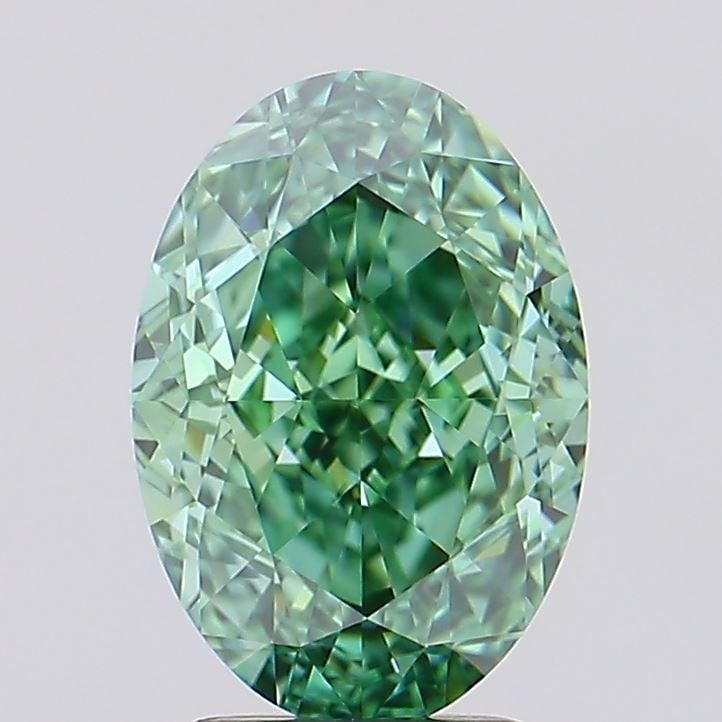IGI Oval 2.32ct Fancy Vivid Green VVS2 Lab Diamond: IGI Oval 2.32ct Fancy Vivid Green VVS2 Lab Diamond Experience the breathtaking beauty of a lab-grown Fancy Vivid Green diamond, certified by the International Gemological Institute (IGI). This stunnin