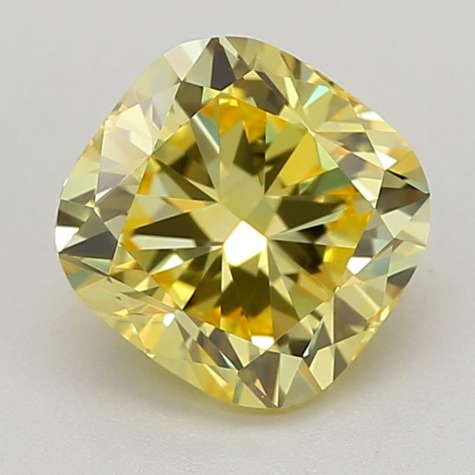 Loose Lab Diamond - IGI Cushion Brilliant 0.88ct Fancy Vivid Yellow VVS2 (1 of 1)