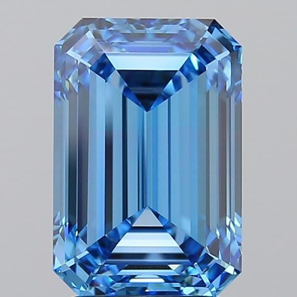 Loose Lab Diamond - IGI Emerald 3.06ct Fancy Vivid Blue VVS1: Loose Lab Diamond - IGI Emerald 3.06ct Fancy Vivid Blue VVS1 Experience the breathtaking beauty of a lab-grown emerald blue diamond, certified by the International Gemological Institute (IGI) as Fancy